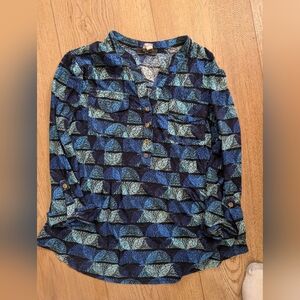 Vera Rose petite adjustable sleeve dress shirt